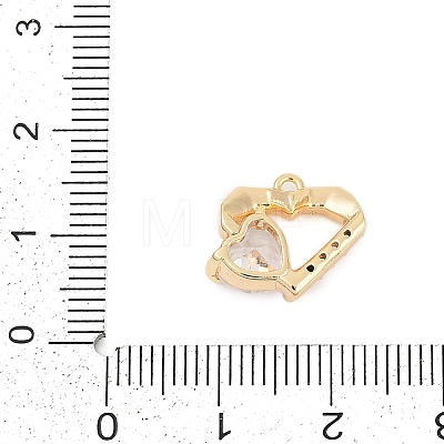 Brass Micro Pave Cubic Zirconia Charms ZIRC-P122-01C-G01-1