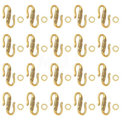 Tibetan Style Alloy S-Hook Clasps FIND-FS0005-25AG-1