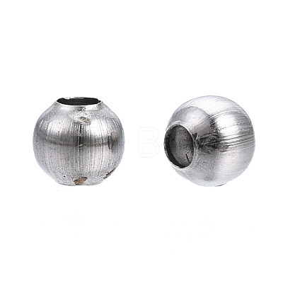 Round 304 Stainless Steel Beads STAS-TAC0004-3mm-P-1