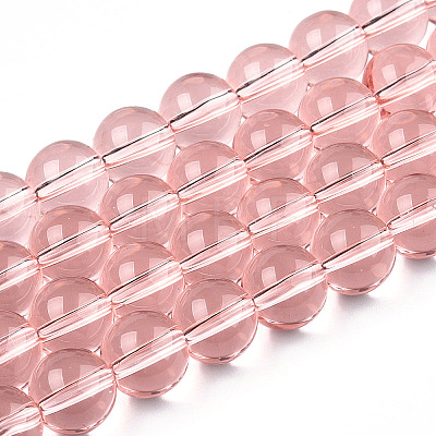 Transparent Glass Beads Strands X-GLAA-T032-T10mm-10-1