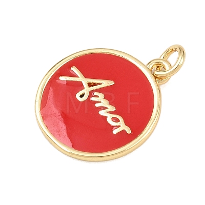 Brass Enamel Pendants KK-L251-02G-B02-1