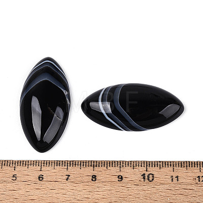 Natural Black Agate(Dyed & Heated) Cabochons G-T144-78A-1