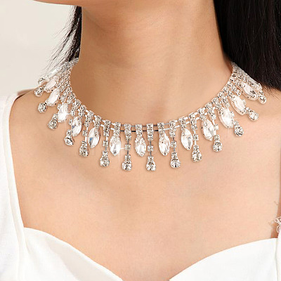 Iron Crystal Rhinestone Cup Chain CH-CW0001-02-1