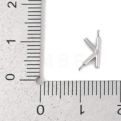304 Stainless Steel Letter Connector Charms LS-STAS-M108-01P-11-1