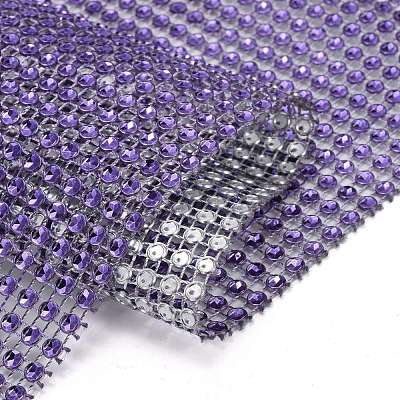 24 Rows Plastic Diamond Mesh Wrap Roll DIY-L049-05G-1