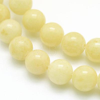 Natural Mashan Jade Round Beads Strands G-D263-4mm-XS06-1