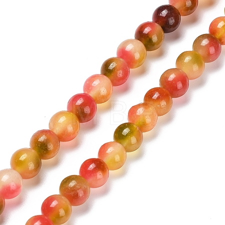Faceted Rondelle Dyed Natural White Jade Bead Strands LS-G-D073-01A-1