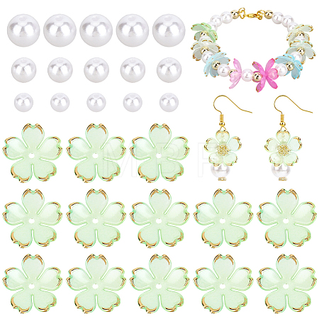 120Pcs Acrylic Bead Caps OACR-PA0002-13C-1