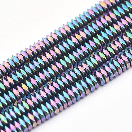 Electroplate Non-magnetic Synthetic Hematite Beads Strands G-L489-D01-1