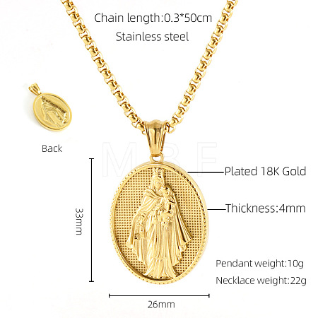 304 Stainless Steel Pendant Necklaces FS-WG0CD66-10-1