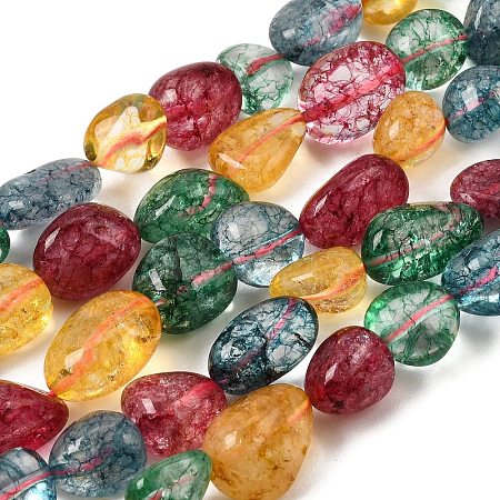 Natural Quartz Crystal Nuggets Beads Strands X-G-L154-26-1