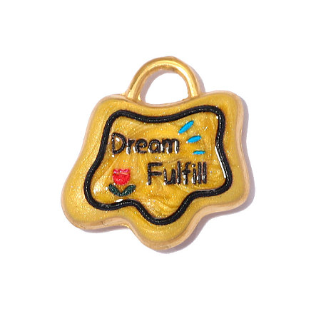 304 Stainless Steel Enamel Pendants STAS-OY014-29G-1