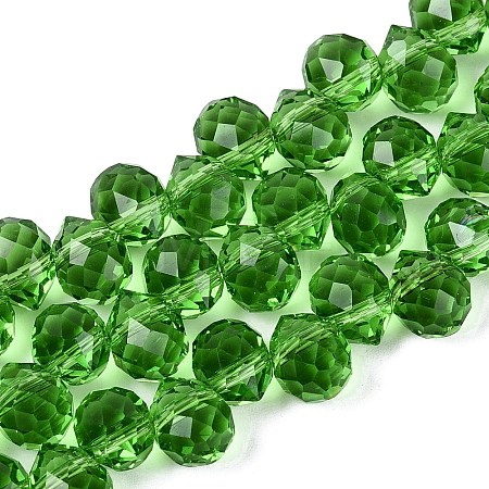 Transparent Glass Beads Strands GLAA-Q116-01A-B10-1