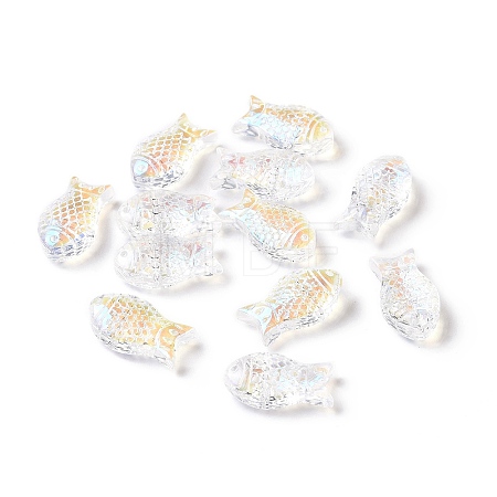 Transparent Electroplate Glass Beads GLAA-I050-10K-1