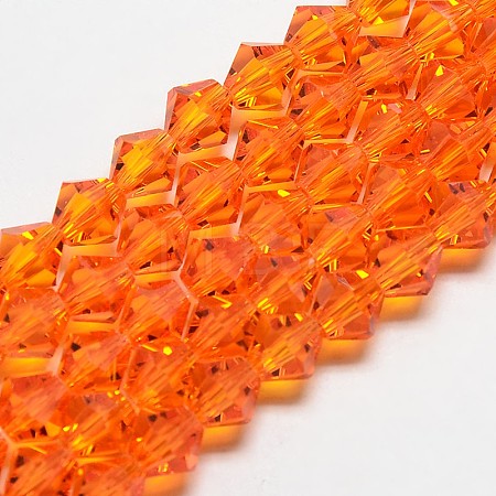 Imitate Austrian Crystal Bicone Glass Beads Strands GLAA-F029-5x5mm-11-1