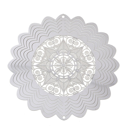 201 Stainless Steel 3D Rotating Hanging Wind Spinner STAS-B122-01P-05-1