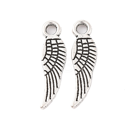 Tibetan Style Alloy Wing Pendants X-TIBEP-3344-AS-NR-1
