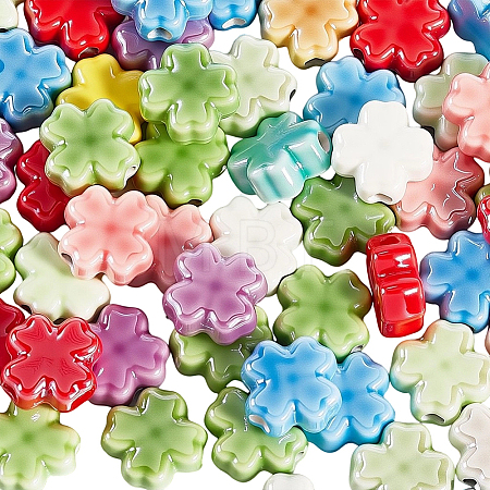 60Pcs Handmade Porcelain Beads PORC-LT0001-01-1