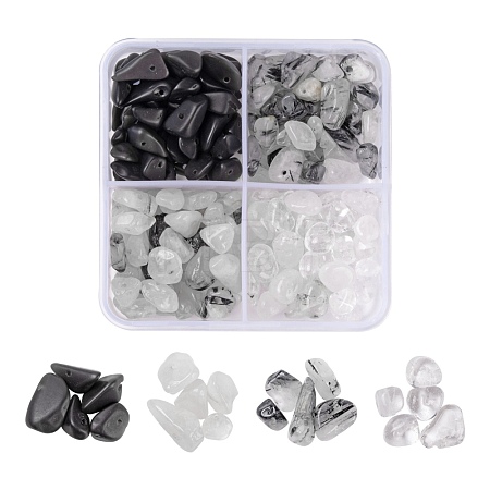 60G 4 Style Natural Mixed Gemstone Chip Beads G-FS0001-44-1