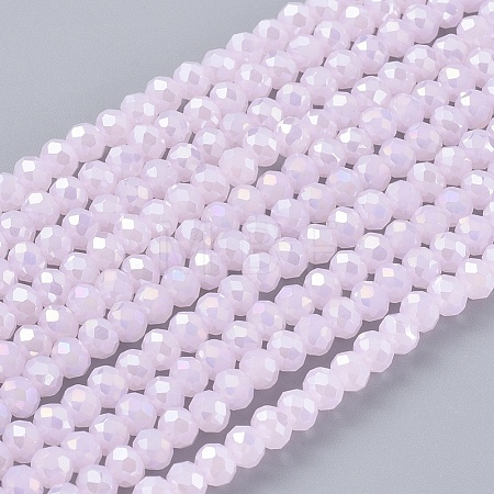Electroplate Glass Beads Strands EGLA-A034-P2mm-B12-1