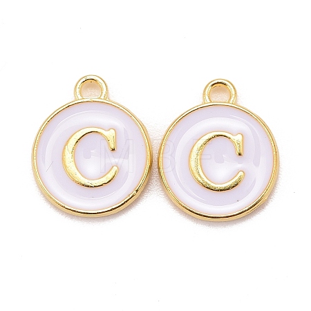 Golden Plated Alloy Charms LS-ENAM-S118-01C-1