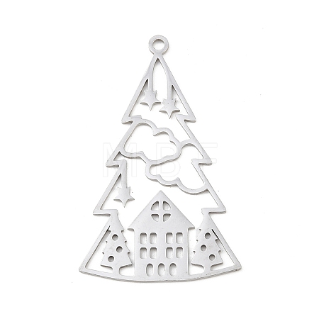 Christmas 201 Stainless Steel Pendants STAS-C156-01G-P-1