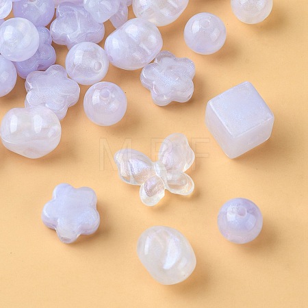 Opaque Acrylic Beads OACR-YW0001-73H-1