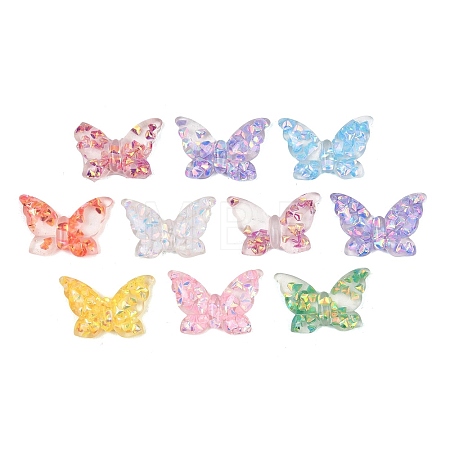 Transparent Resin & Paillette Cabochons RESI-B048-05-1