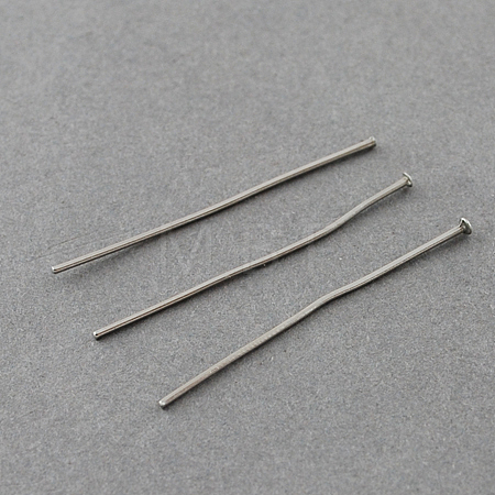 Tarnish Resistant 304 Stainless Steel Flat Head Pins STAS-R046-15mm-1