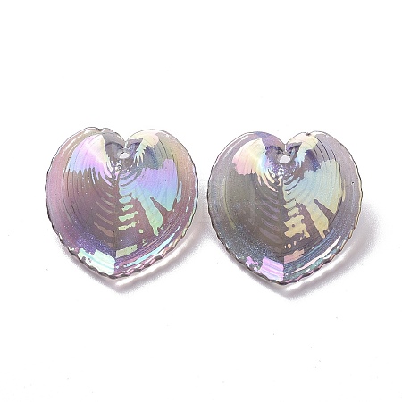 UV Plating Rainbow Iridescent Acrylic Pendants OACR-C003-08A-1
