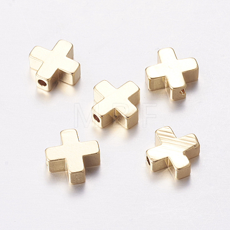 Brass Beads X-KK-K182-01G-1