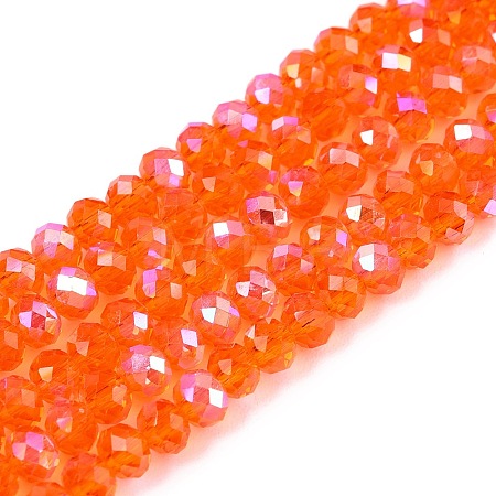 Electroplate Glass Beads Strands EGLA-A044-T3mm-L25-1
