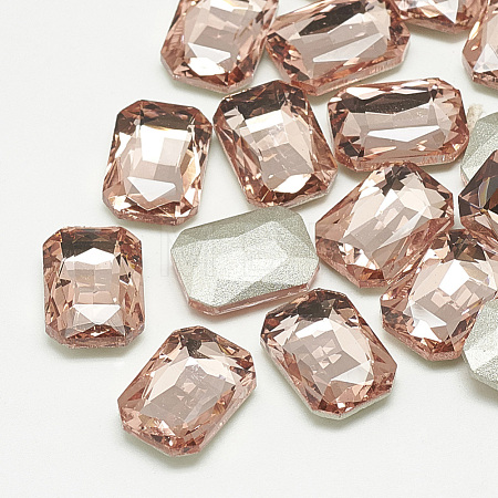 Pointed Back Glass Rhinestone Cabochons RGLA-T079-8x10mm-08-1