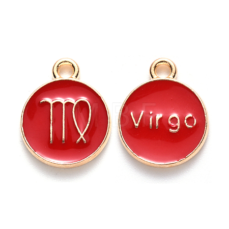 Alloy Enamel Pendants ENAM-S124-01B-07B-1