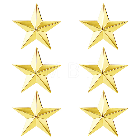 6Pcs Star Alloy Lapel Pin Backs for Backpack Clothes JEWB-FH0003-07A-1