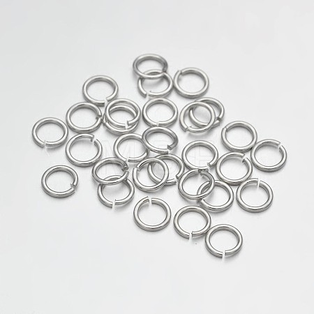 Brass Open Jump Rings KK-E647-17P-4mm-1