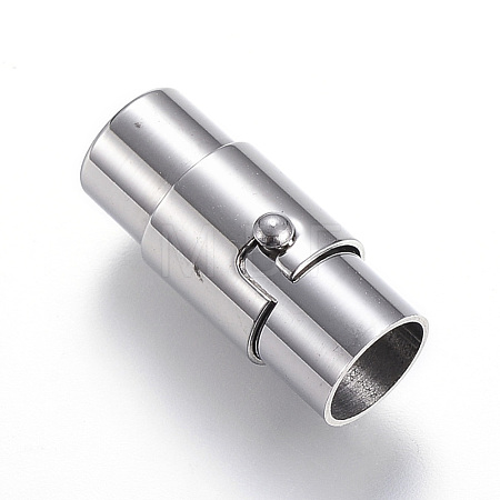 Non-Tarnish 304 Stainless Steel Locking Tube Magnetic Clasps X-STAS-D159-30-1