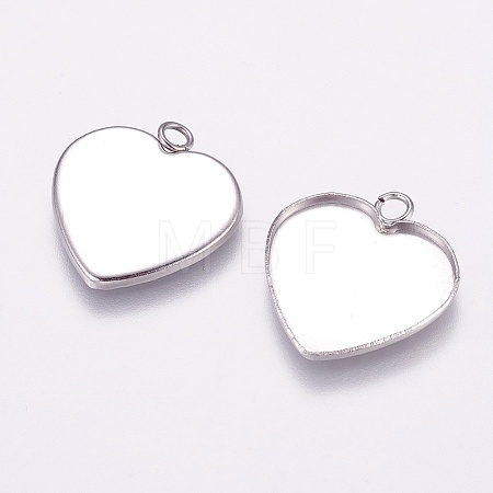 Tarnish Resistant 304 Stainless Steel Pendant Cabochon Settings STAS-E144-076A-1