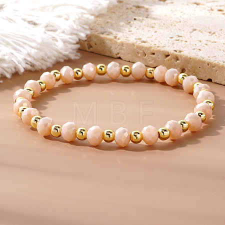 Natural Peach Moonstone Beads Stretch for Women MC1520-1