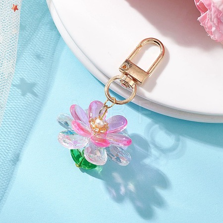 Glass Seed Beaded Pendant Decorations HJEW-MZ00403-01-1