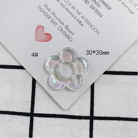 Transparent Acrylic Beads OACR-H034-51-1