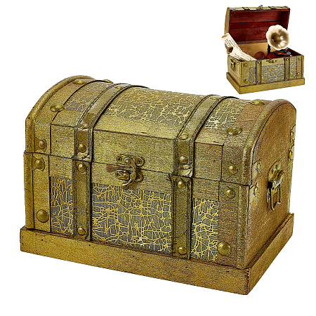 Retro Wood Jewelry Set Storage Organizer Boxes with Clasps CON-WH0115-96B-1
