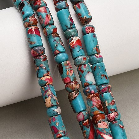 Dyed Synthetic Imperial Jasper Beads Strands GG-CBAA20A-02G-1