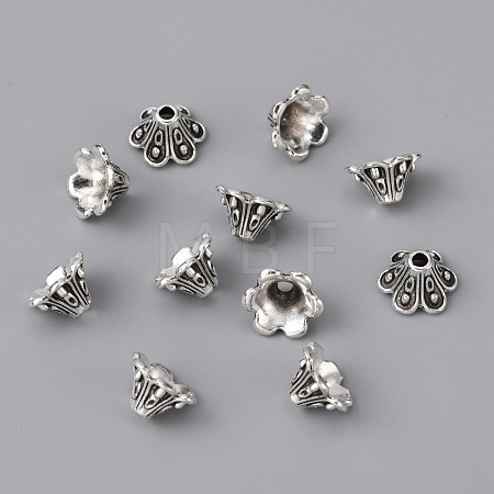 Alloy Bead Cap FIND-WH0042-27AS-1