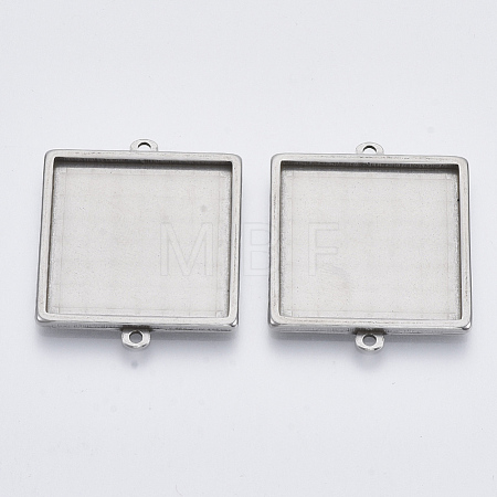 Non-Tarnish 304 Stainless Steel Cabochon Connector Settings STAS-R101-05B-1