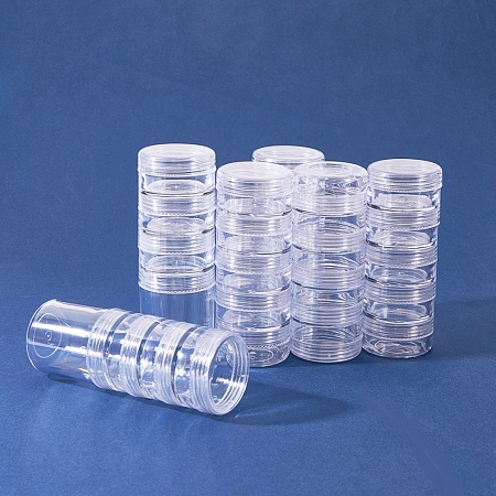 Plastic Bead Storage Containers with Lids and 30PCS Mini Storage Jars X-C020Y-1