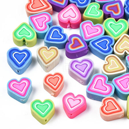 Handmade Polymer Clay Beads CLAY-S096-045-1