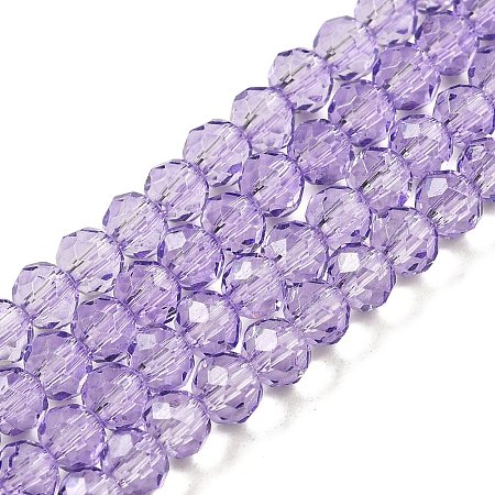 Transparent Baking Paint Glass Beads Strands DGLA-A034-T4mm-D03-1