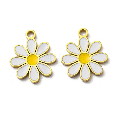 304 Stainless Steel Enamel Charms STAS-L022-016G-1