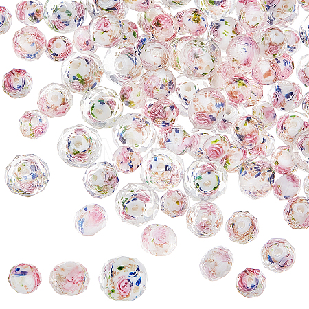 87Pcs Handmade Gold Sand Lampwork Beads Strands LAMP-PH0001-11-1